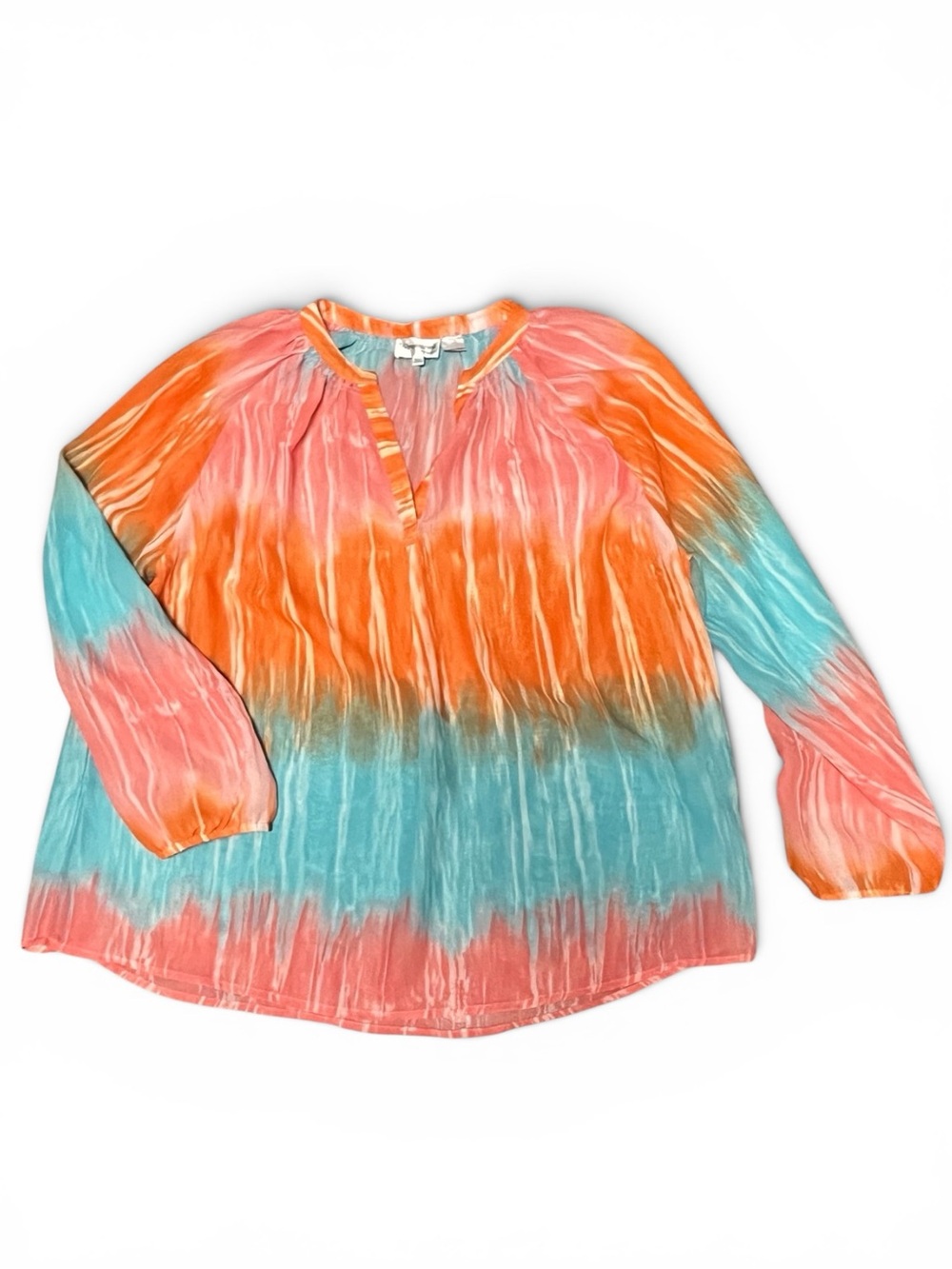 Shenanigans Sunrise Tie Dye Ombre Blouse Size 3XL